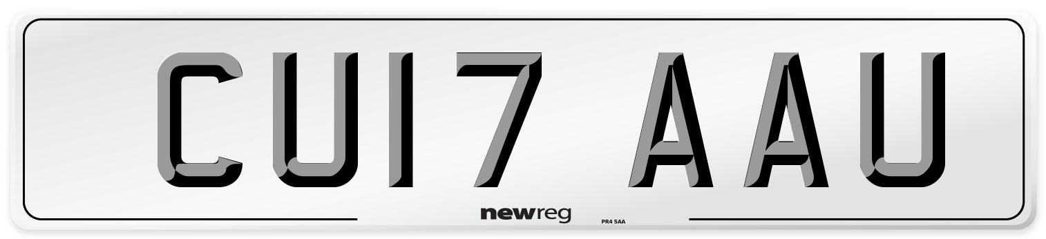 CU17 AAU Number Plate from New Reg